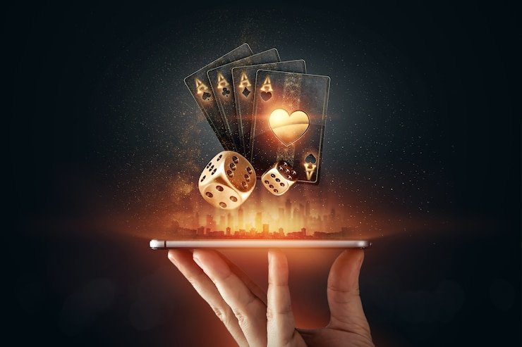 Pengguna menggunakan smartphone Android untuk mengakses platform hiburan indohoki4d dengan tampilan responsif